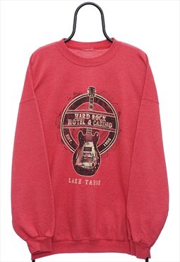 Vintage Hard Rock Cafe Graphic Red Sweatshirt Mens