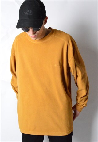 COLUMBIA VINTAGE 90S MUSTARD LIGHTWEIGHT FLEECE JUMPER