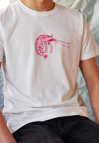 ORGANIC T-SHIRT IN WHITE WITH KRILL PRINT