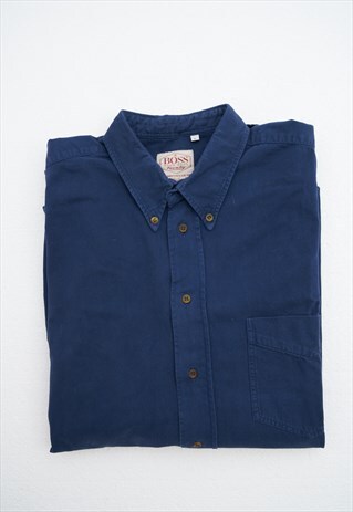 90'S VINTAGE BOSS LONG SLEEVE NAVY