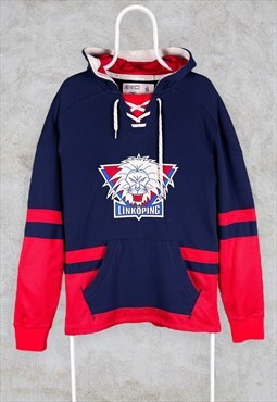 Vintage CCM NHL Ice Hockey Jersey Hoodie Linkoping Medium