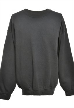 Black Gildan Plain Sweatshirt - L