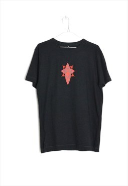 Y2k Black Graphic Europe Map Mens T-Shirt