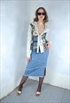 VINTAGE 90'S SHORT BUTTON ABSTRACT FUNKY COOL BLAZER JACKET 