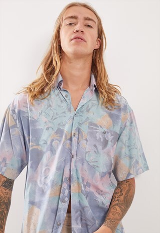 VINTAGE PATTERNED FESTIVAL SHORT SLEEVE SHIRT