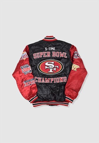 VINTAGE 90S SAN FRANCISCO 49ERS NFL SATIN BOMBER JACKET