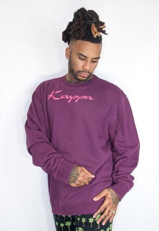 KAPPA EMBROIDED SWEATSHIRT PURPLE