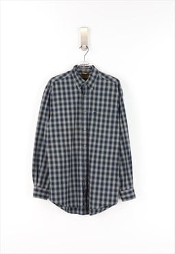 Timberland Checked Long Sleeved Shirt in Blue - S