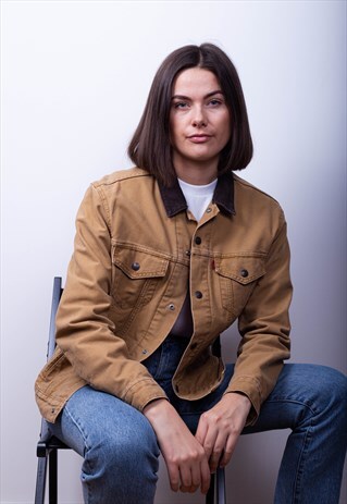 AWESOME QUALITY LEVI'S PREMIUM LIGHT BROWN DENIM JACKET