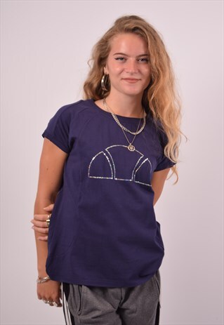 VINTAGE ELLESSE T-SHIRT TOP BLUE
