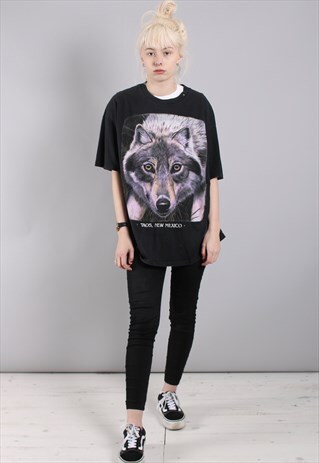VINTAGE WOLF PRINT T-SHIRT