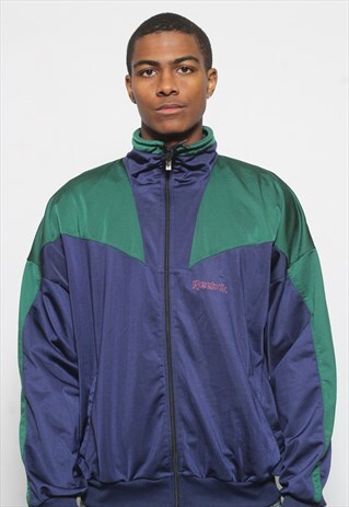VINTAGE REEBOK TRACK JACKET BLUE