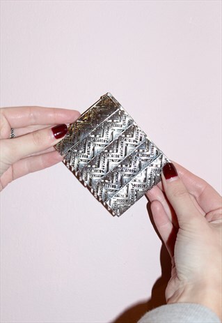 VINTAGE SILVER METAL CHUNKY CUFF BRACELET