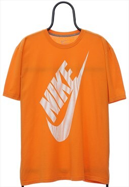 Vintage Nike Spellout Orange TShirt Womens