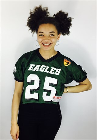 USA FOOTBALL FESTIVAL BOHO HIPPY CROP TOP