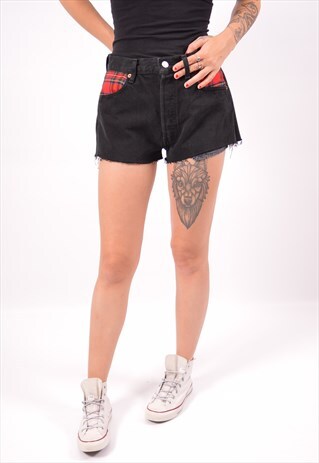 VINTAGE LEVI'S 501 DENIM SHORTS BLACK
