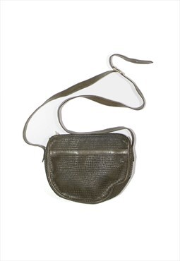 VALENTINO Leather Look Crossbody Bag Green Womens