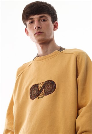 VINTAGE HUGO BOSS CREW NECK 80S YELLOW