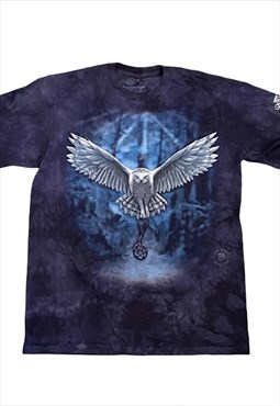 The Mountain Owl navy blue tie dye tshirt