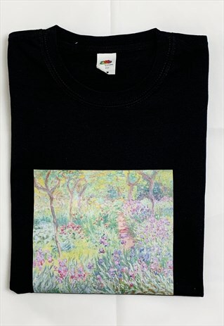 MONET THE ARTIST'S GARDEN FAMOUS VINTAGE ART T-SHIRT