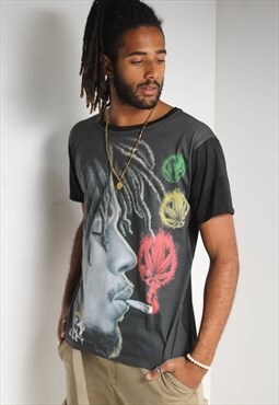 Vintage Bob Marley Graphic T-Shirt Black