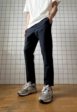 ACNE STUDIOS Pants Suit Cropped Trousers Navy Blue