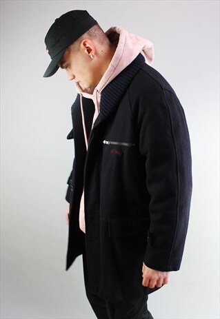 PAUL & SHARK NAVY WOOL OVERCOAT