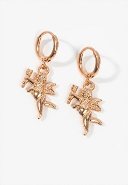 Angelic Cherub huggie hoop earrings