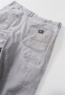 Vintage Dickies Denim Jeans in Grey Carpenter Trousers W38