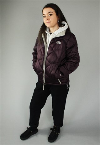 THE NORTH FACE QUILTED PURPLE COAT