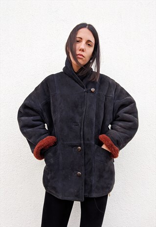 VINTAGE SHEARLING JACKET SIZE M