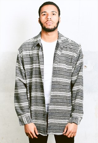 VINTAGE AZTEC PRINT THICK SHIRT
