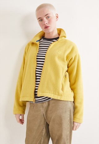 VINTAGE TIMBERLAND ZIP-UP FLEECE SWEATSHIRT YELLOW