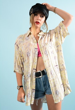 BOYFRIEND FIT PATTERN SHIRT