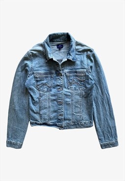 Vintage Y2K Women's Naf Naf Light Blue Denim Jacket