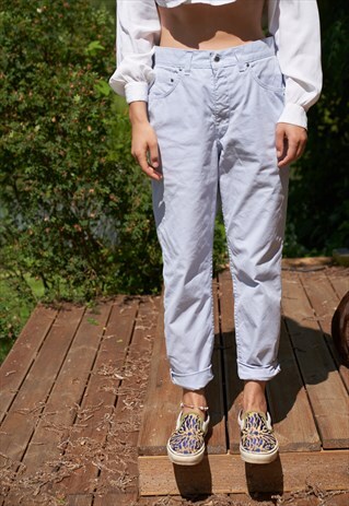 90'S VINTAGE HIGH WAISTED JOOP PANTS LIGHT BLUE