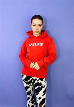 Vintage 90s Quicksilver Red Graphic Hoodie