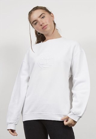 VINTAGE OVERSIZED WHITE TIMBERLAND SWEATER