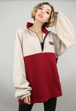 VINTAGE 90S OVERSIZED 1/4 ZIP FLEECE CANADA