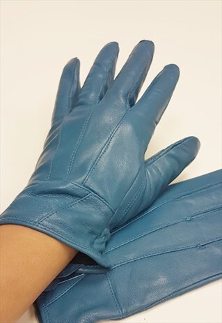 LIMITED EDITION TURQOISE LEATHER CLASSIC GLOVES