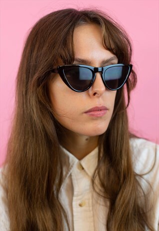 CLASSIC BLACK CAT EYE SUNGLASSES