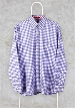 Vintage Gant Check Shirt Long Sleeve Washer Gingham Medium