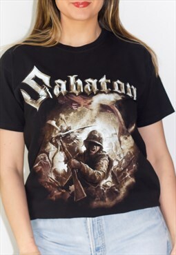 Vintage Sabaton The Last Stand Faded Black T-Shirt
