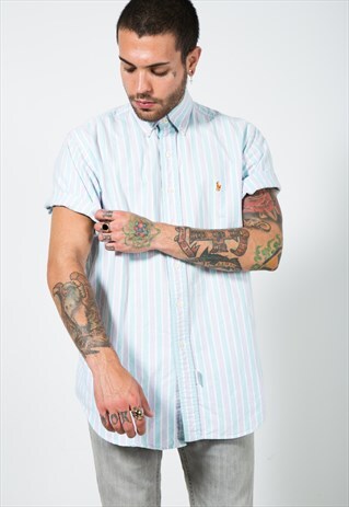 VINTAGE 80S POLO RALPH LAUREN SHORT SLEEVE SHIRT/ S4344
