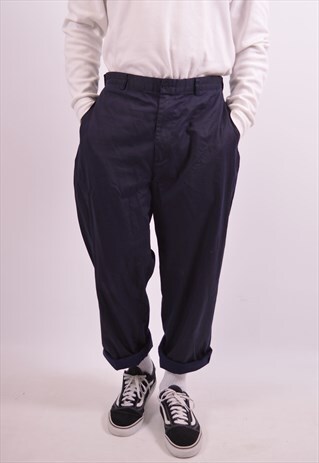 VINTAGE POLO RALPH LAUREN CHINO TROUSERS NAVY BLUE