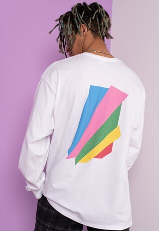 G&G UNISEX 5B L/S WHITE TEE