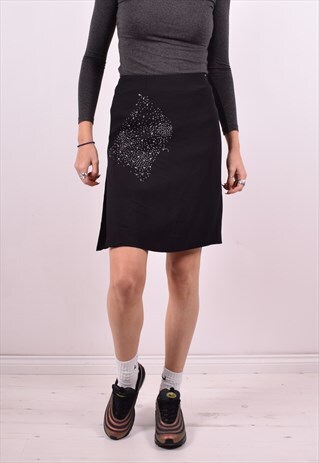 VERSUS BY GIANNI VERSACE WOMENS VINTAGE SKIRT W30 BLACK 90'S