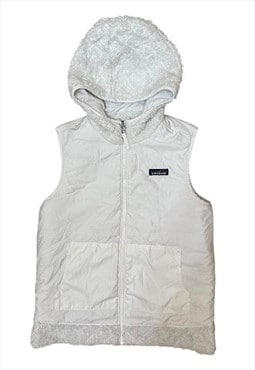 Womens vintage Patagonia fleece reversible gilet white