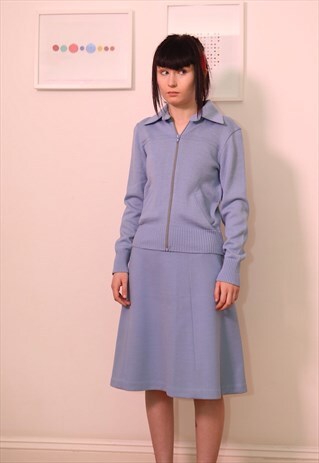 60S WOOL BLUE CO-ORDINATE