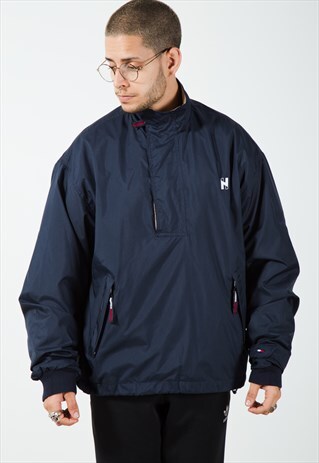 VINTAGE 80S 1/4 ZIP TOMMY HILFIGER JACKET / S3939